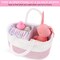Diaper Caddy Organizer - Cotton Rope Nursery Storage Basket for Baby Essentials, Boys & Girls Shower Gift, Changing Table Organizer, Pink